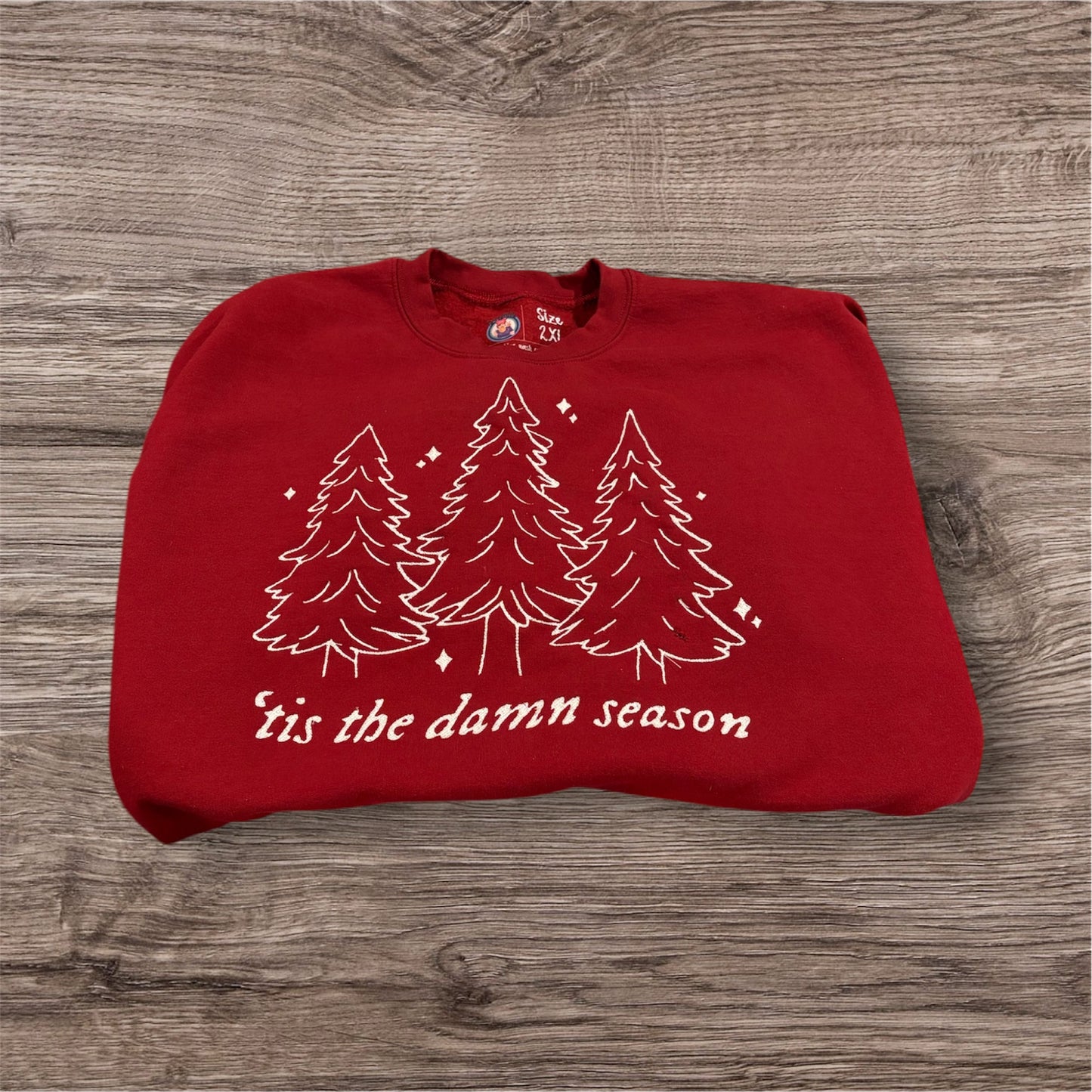 Tis The Damn Season Embroidered Sweatshirt