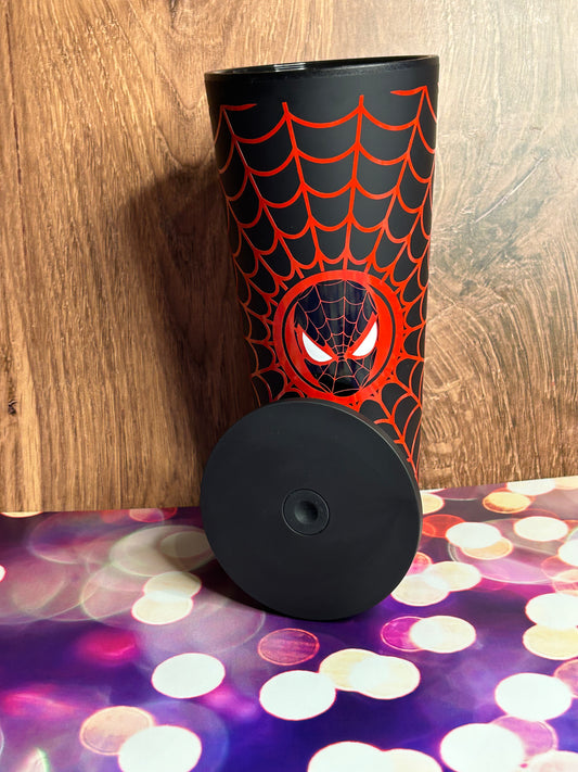 Miles Morales Spiderman 24oz Matte Black Tumbler